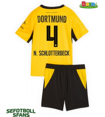 Borussia Dortmund Nico Schlotterbeck #4 Hemmaställ Barn 2026-27 Kortärmad (+ Korta byxor)